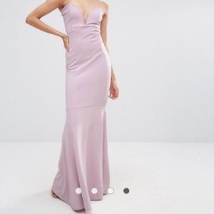 ASOS Lilac Fishtail Maxi Dress size 4-6